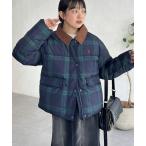 ブルゾン アウター 襟コーデュロイ撥水中綿ジャケット レディース