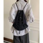 デイバック リュック 「NuNuNa」ドローコードメッシュポケットナップサック レディース メンズ