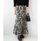 スカート 「WEB限定追加」レトロフラワープリントマーメイドスカート