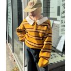 ショッピングボーダー ニット セーター ボーダーラガーニット レディース
