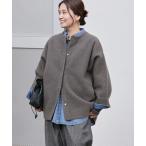 ショッピングダブル カーディガン 「追加2」ダブルフェイスコクーンニットジャケット レディース