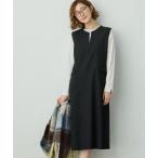 ワンピース キーネックジャンスカワンピース「ポケットあり」