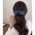 ヘアクリップ ドット柄 フリルリボン バナナクリップ