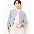 ショッピングコムサ ブルゾン アウター 「 Sサイズ 」 フェイクレザー メタル釦 ショートジャケット レディース