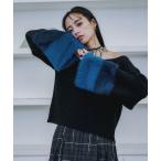 ショッピングファー ニット セーター ソデファーワンショルニット(HARE) レディース