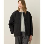 コート アウター ブークレノーカラーショートコート レディース