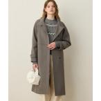 コート アウター スタンドカラーロングコート レディース