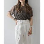 「Bonjour Sagan」 半袖Tシャツ FREE チャコールグレー レディース