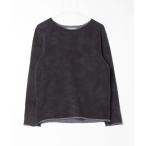 [NANO universe] окантовка рисунок футболка с длинным рукавом M черный мужской 