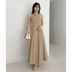 「anuans」 ニットワンピース MEDIUM ベージュ レディース