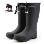MOZ sweden MZ8040 黒 モズ 防寒 防雪 カバー付き スパッツ付き ゴム 長靴 レイン ブーツ シューズ 婦人 レディース キッズ チャイルド 通学 雪道