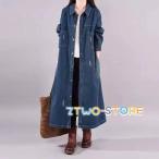  Denim пальто пальто женский Пальто Честерфилд свободно длинный длина Пальто Честерфилд body type покрытие casual пальто все 3 цвет 20 плата ~50 плата выход / ходить на работу 