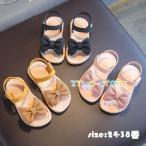 サンダル キッズ お姫様靴 子供サンダル ビーチサンダル 女の子 シューズ 子ども靴 リボン 夏物 キッズシューズ 滑りにくい ソフトの底 姫系 可愛い 入学式