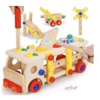 Yahoo! Yahoo!ショッピング(ヤフー ショッピング)車 木製 組み立て 知育玩具 おもちゃ ネジ止め 工具ごっこ遊び 女の子 男の子 トラック ハンマー セット DIY ドライバー 大工さん