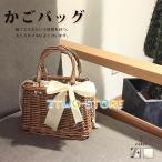 カゴバッグ レディース ハンドバッグ 巾着付き カバン シンプル 可愛い おしゃれ シンプル 軽量 手提げ かごバッグ 森ガール 春 夏