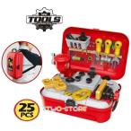 Yahoo! Yahoo!ショッピング(ヤフー ショッピング)大工さん おままごと 工具セット 工具おもちゃ ごっこ遊び なりきり 工具ボックス 収納リュックセット 男の子向け 組立て おもちゃ（レッド）