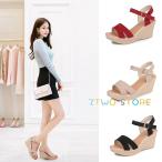 サンダル 靴 シューズ くつ レディース ウエッジソール 安い 春夏 厚底ウェッジ　サンダル  アンクルストラップ 歩きやすい コンフォートサンダル ストラップ