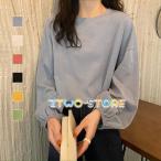 Tシャツ ゆるTシャツ カットソー ドロップショルダー 無地 長袖 レディース トップス