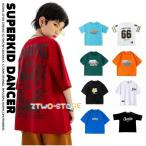 キッズダンス衣装 Tシャツ トップス ヒップホップ 衣装 HIPHOP ファッション 赤 水色 白 緑 オレンジ 黒 青
