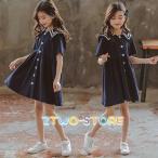  sailor ребенок One-piece девочка Kids One-piece лето платье короткий рукав хлопок 