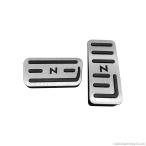 ブレーキ アクセルカバー （ホンダFIT/N-BOX用）ペダルカバー シルバー アルミ スポーツペダル フィット エヌボックス