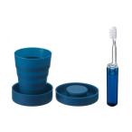 ウツミ 内海産業 携帯エチケットセット 歯ブラシセット トラベル 防災 エチケット 旅行 携帯コップ コンパクト 持ち運び 歯磨き 折りたたみコップ ピルケース