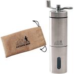 ◇OUTDOOR MAN ceramic コーヒーミル シルバー KOGR-002V 持ち運び 挽きたて アウトドア 調節可能 キャンプ ステンレス 手動 部屋キャンプ 家キャンプ