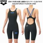  Arena arena Junior женщина .. купальный костюм гонки для WA одобрение AQUAFORCE FUSION-ONE двойной ремешок AS6SRC11G BKBL[ возвращенный товар * замена не возможна товар ]