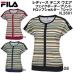  filler FILA женский теннис одежда поддельный окантовка принт Drop плечо футболка VL2691
