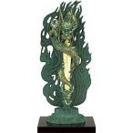 『倶利伽羅不動 1尺(青銅色)』ブロンズ像 銅像 彫像 彫刻 仏像 不動明王 不動尊 倶梨伽羅不動 竜王 龍王 龍 竜 辰 刀 刀剣 剣 炎