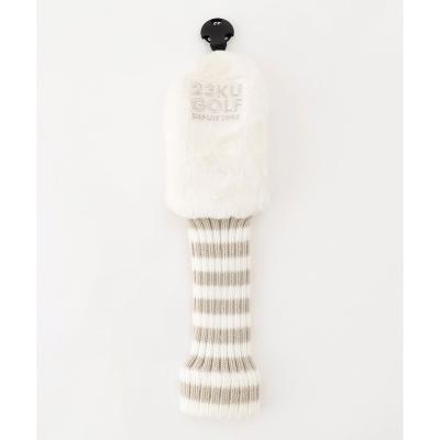 23区 - coco 中古 23区ゴルフ 23区GOLF ヘッドカバー トリコロール ５点セット 　ボーダー 中古 23区ゴルフ 23区GOLF ヘッドカバー トリコロール 5点