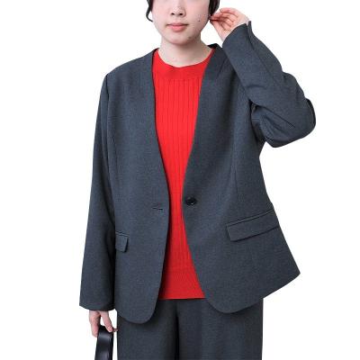 ノーカラージャケット グレー（サイズ（S/M/L）：4L～）のおすすめ人気