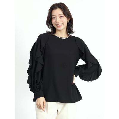 新品　ヤマダヤ　fennel フェンネル 切替ギャザースリーブブラウス 新品 ヤマダヤ fennel フェンネル 切替ギャザースリーブブラウス