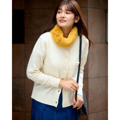little Suzie ニットカーディガン LITTLE $UZIE | COTTON RIB KNIT DETACHABLE CARDIGAN / RED