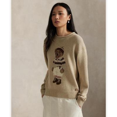 割引！ポロベア コットンセーター ポロラルフローレン シルク 刺繍 ブラック S 割引！ポロベア コットンセーター ポロラルフローレン シルク 刺繍