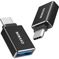 NIMASO USB-C &amp; USB 3.0 変換アダプタ 2個セット (Type C - USB A 3.0 メス) 最大5Gbps MacBook | ウォレットレット