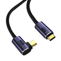 USB4 ケーブル L字 USB Type-C ケーブル Thunderbolt 3対応 20Gbps高速転送 PD対応 100W急速充電 8K / | ウォレットレット