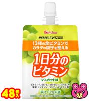 ハウスWF パーフェクトビタミン 1日分のビタミンゼリー マスカット味 パウチ 180g×24個入×2ケース：合計48個 ハウスウェルネスフーズ ／ゼリー飲料 | オーナインショップ ヤフー店