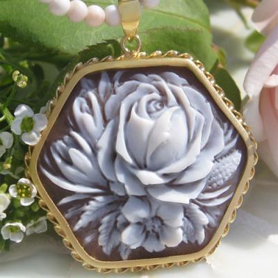 千年ジュエリー Yahoo!店 - 薔薇・花のシェルカメオ・カタログ ｜Yahoo