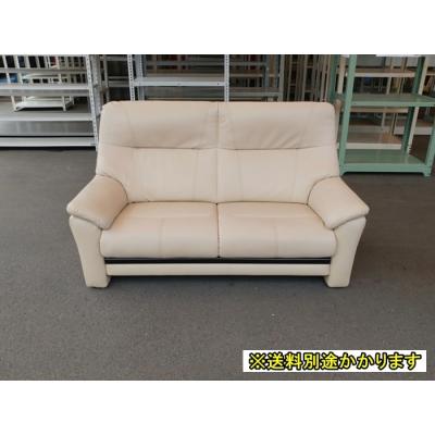 中古)(一部地域送料無料)2人掛けソファ ビニールレザー張り 中古)(一部地域送料無料)2人掛けソファ ビニールレザー張り