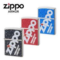 ジッポー アーマー ライター ZIPPO 両面加工 ロゴ ブラック レッド ブルー ZIP-162ZL | 1MORE