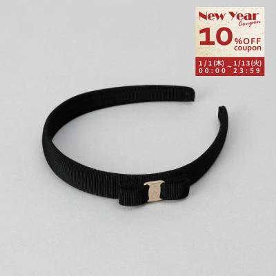 美品 Ferragamo フェラガモ カチューシャ ヴァラモチーフ 5か所 黒金 美品 Ferragamo フェラガモ カチューシャ ヴァラモチーフ 5か所