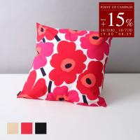 マリメッコ MARIMEKKO クッションカバー ブラック/ホワイト 50×50cm カバー ファブリック ウニッコ 北欧 190 PIENI UNIKKO | 1stSTREET