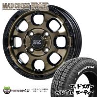 タイヤホイール4本セット MAD CROSS GRACE 12x4.00B 4/100 +43 BRC/BK MUDSTAR RADIAL A/T 145/80R12 マッドスター ラジアル AT ホワイトレター 軽トラ など | TIRE SHOP 4U 2号店