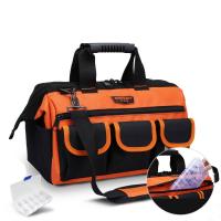 Drado ツールバッグ 工具バッグ 工具袋 道具袋 ベルト付 工具差し入れ 大口収納 1680dオックスフォード 特化プラスチック底部 防 Maple Tree House 通販 Yahoo ショッピング