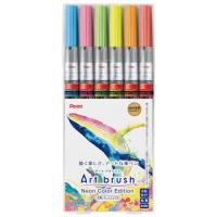 ぺんてる カラー筆ペン アートブラッシュ 6色セット XGFLP-LM6STA | 39way-2nd
