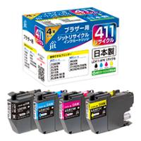 ジット JIT Brother LC411-4PK 対応　リサイクルインクカートリッジ　4色セット　JIT-B4114P | 3colorsshop