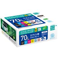 エコリカ EPSON IC6CL70L / さくらんぼ 増量 対応 ECI-E70L-6P リサイクルインク 6色パック | 3colorsshop