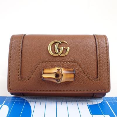 未使用品 GUCCI グッチ キーケース レザー GG柄 マーモント ブラウン
