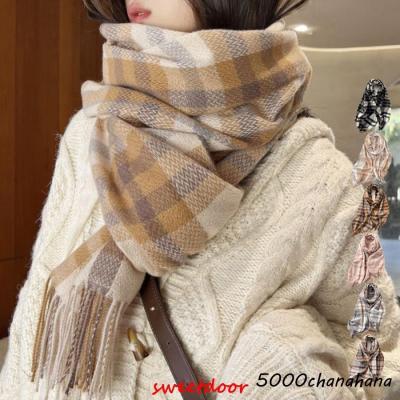 チェック柄マフラー（色：ベージュ系）のおすすめ人気商品一覧 通販